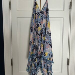 Floral Maxi Dress with Tassel Hem